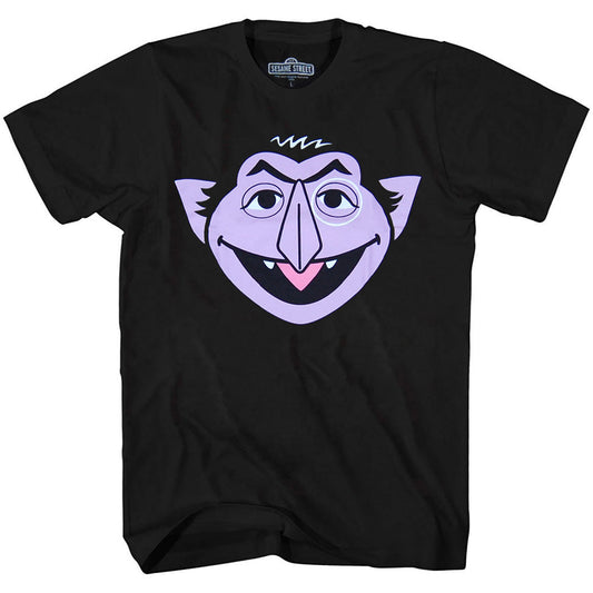 Sesame Street Count Von Count Face Adult T-Shirt