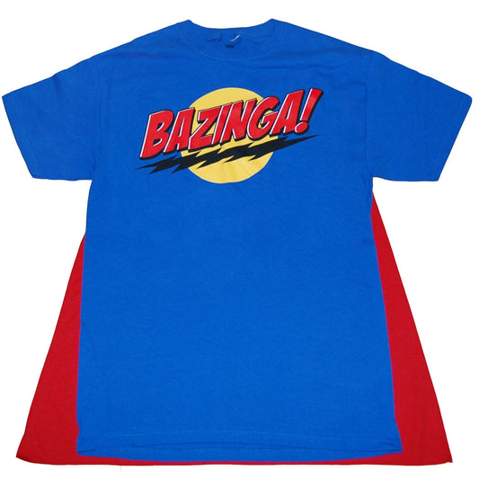 Big Bang Theory Blue Bazinga Caped T-Shirt