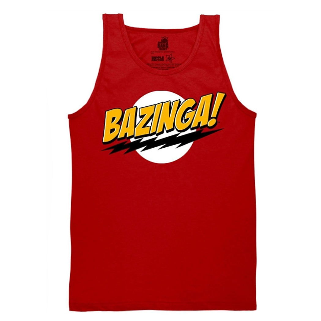 Big Bang Theory Bazinga! Red Tank Top
