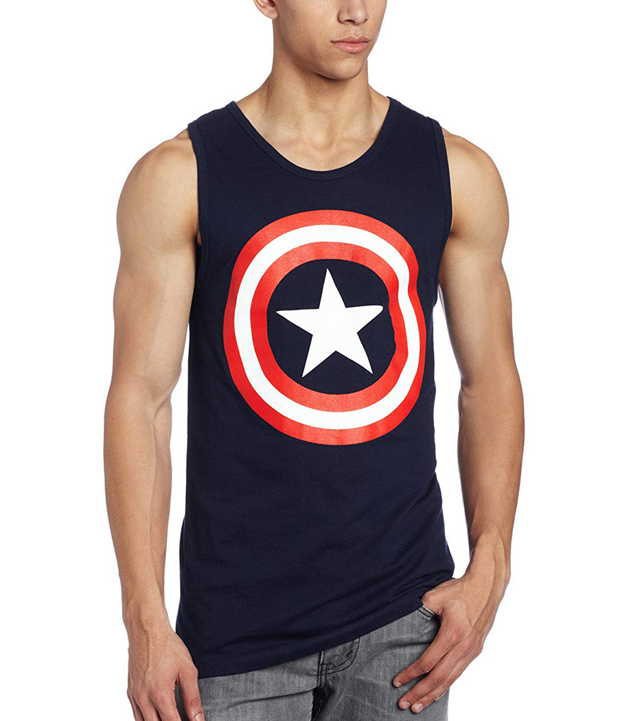 Captain America Classic Shield Logo Adult Tank Top