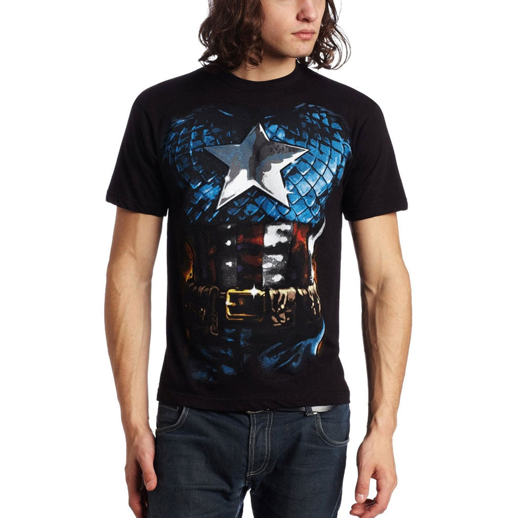 captain america dress shirt Captain America Rogers Red Glare  KUNUFLEX Short Sleeve Shirt by RSVLTS