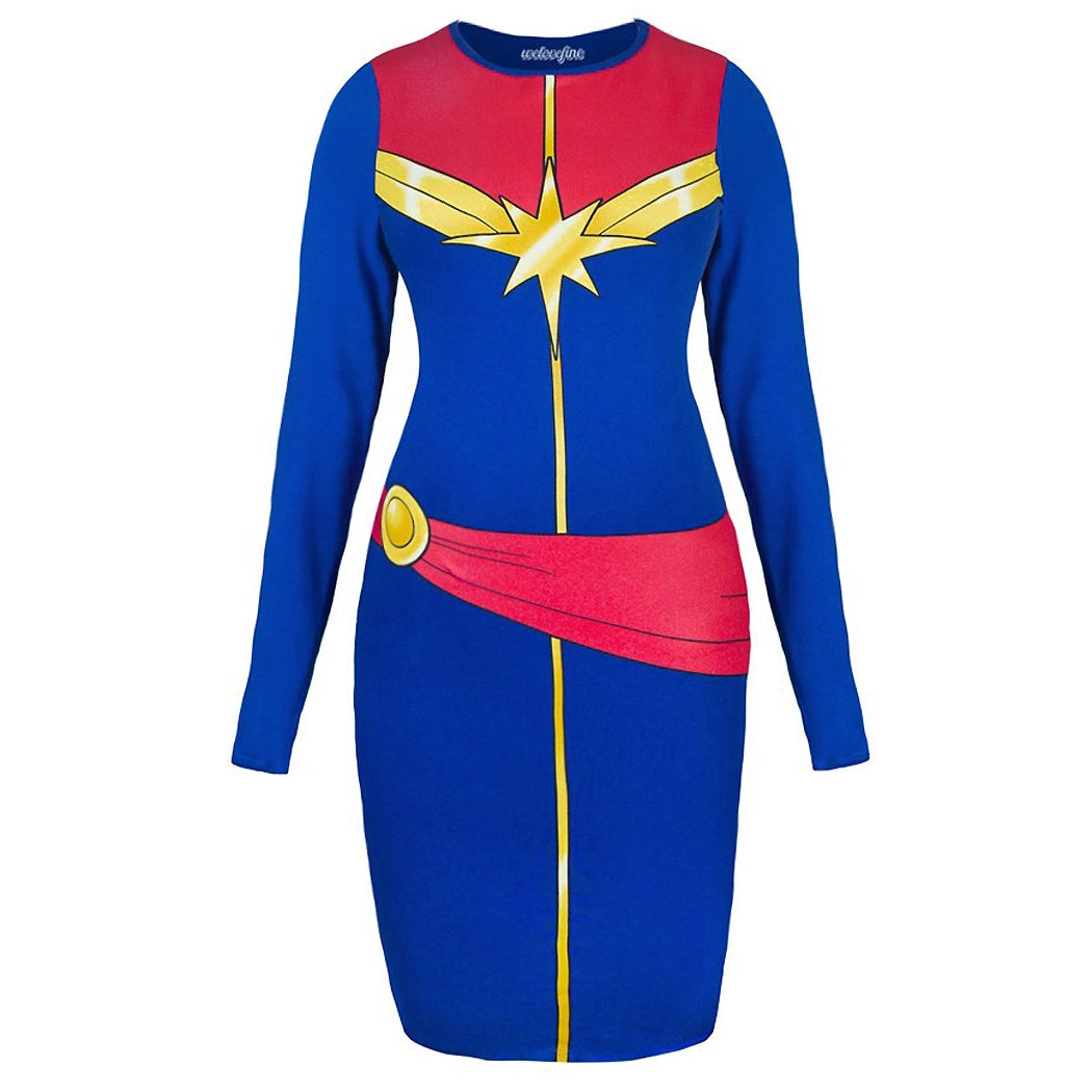 marvel bodycon dress I Am Captain Marvel Body Con Dress