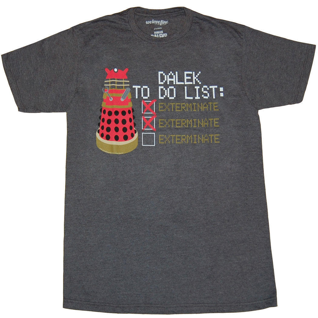 Doctor Who Dalek To Do List T-Shirt