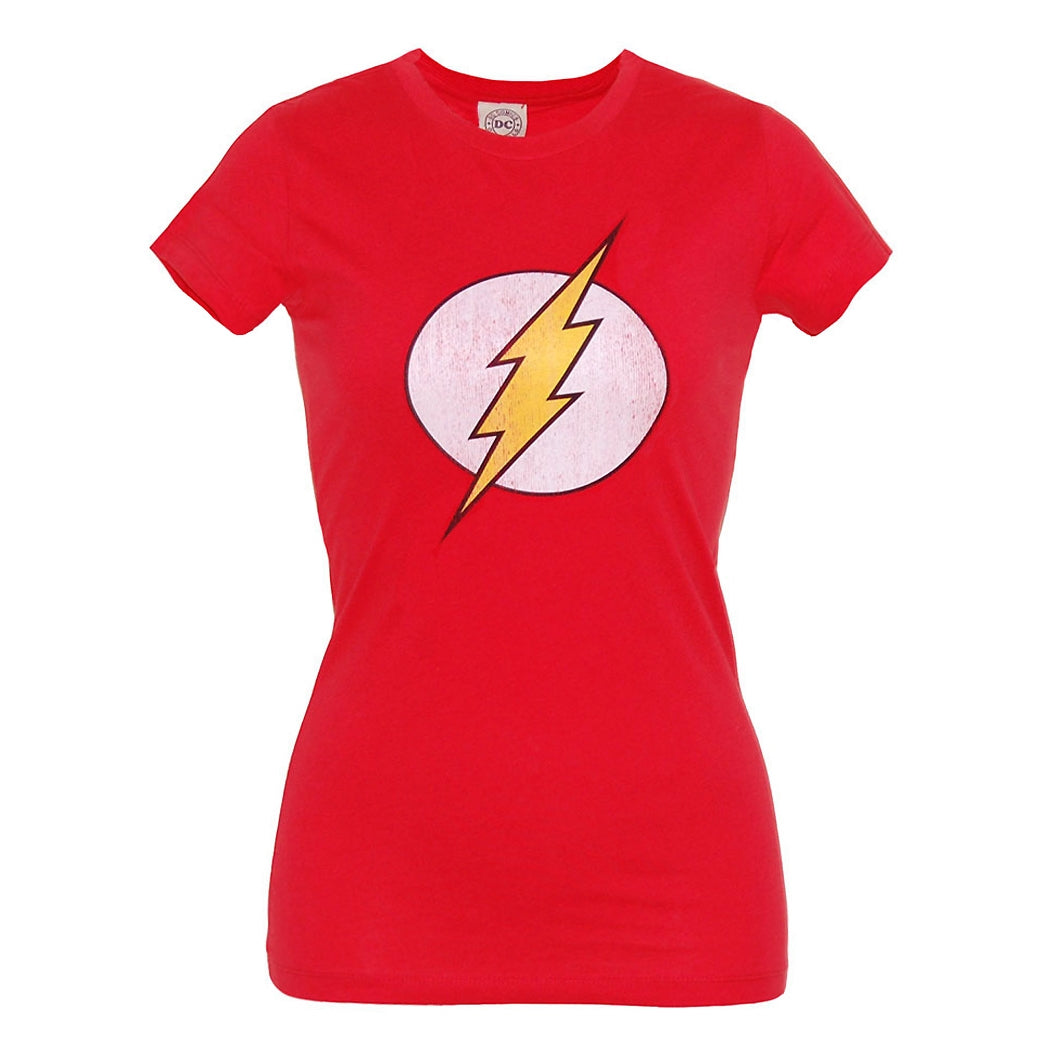 Flash Distressed Symbol Junior Ladies T-Shirt
