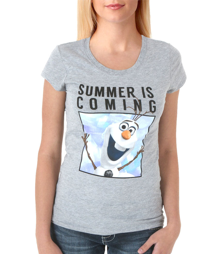 Frozen Olaf Summer is Coming Junior Women's T-Shirt