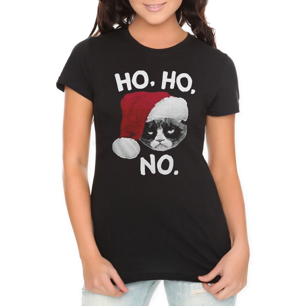Grumpy Cat Ho Ho No Junior Women's T-Shirt