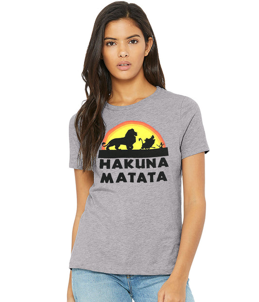 The Lion King Hakuna Matata Junior Women's T-Shirt Grey Heather