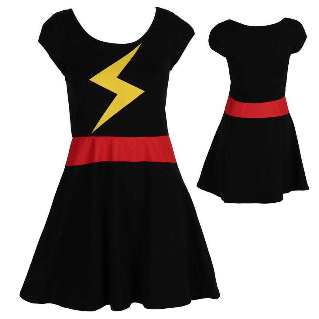 marvel skater dress Marvel Comics Scoop Neck Flare Tank Skater Dress Women Sz M Super Hero FOOM