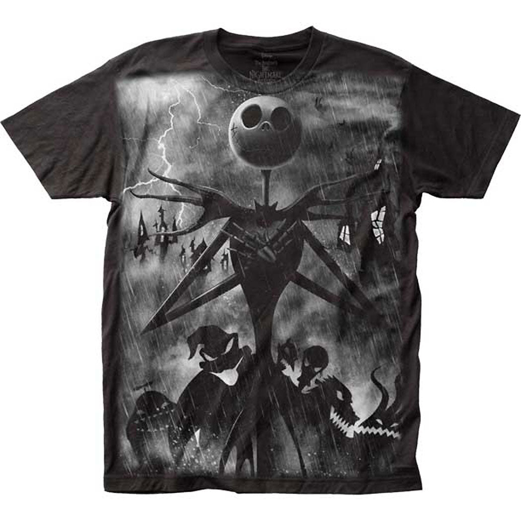 Nightmare Before Christmas Jack Skellington Rainstorm T-Shirt