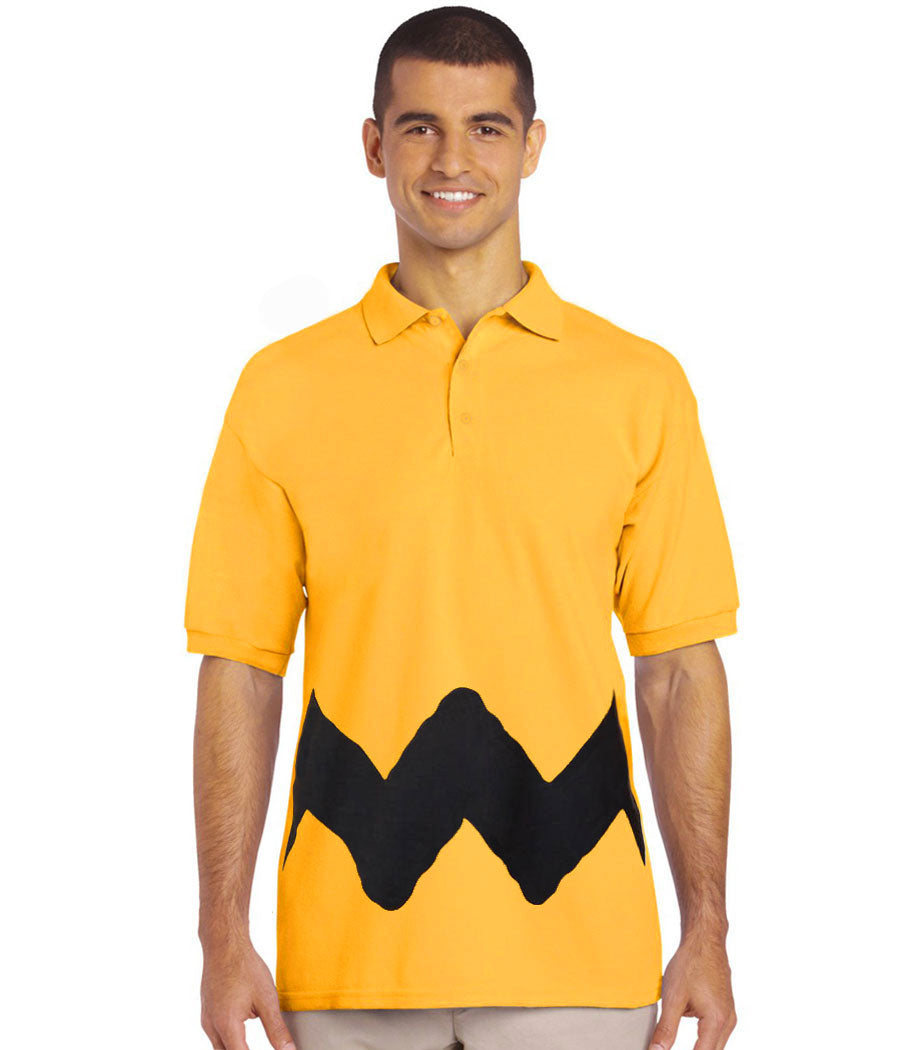 Peanuts Charlie Brown Costume Polo Shirt Large