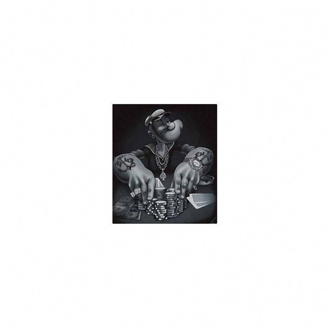 Popeye Playin' Poker Adult T-Shirt