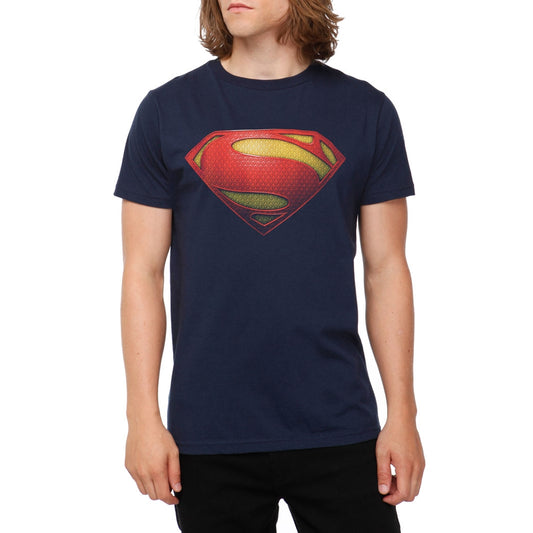 Superman Man of Steel Movie Logo Blue T-Shirt