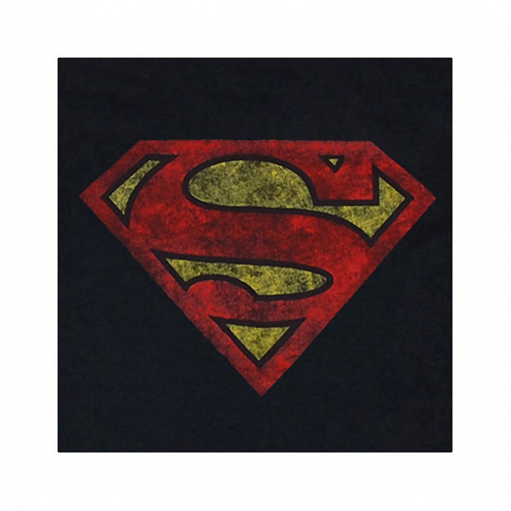 DC Comics Superman Distressed Logo Black T-Shirt
