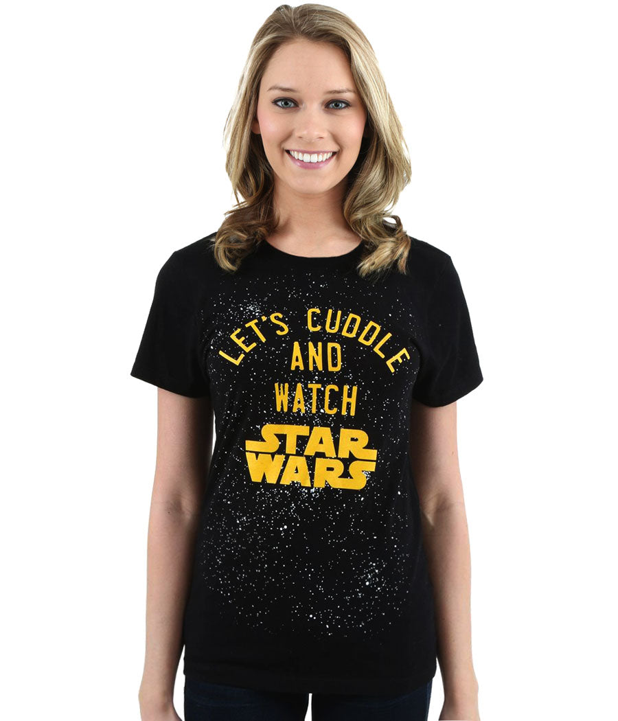 Let's Cuddle and Watch Star Wars Junior Women's T-Shirt