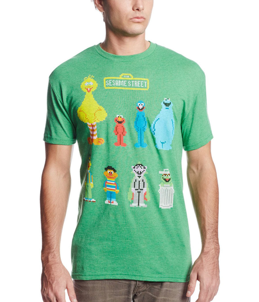 Sesame Street Group 8-Bit T-Shirt