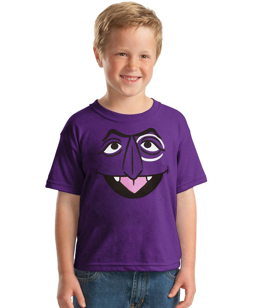 Sesame Street The Count Face Youth Kids T-Shirt