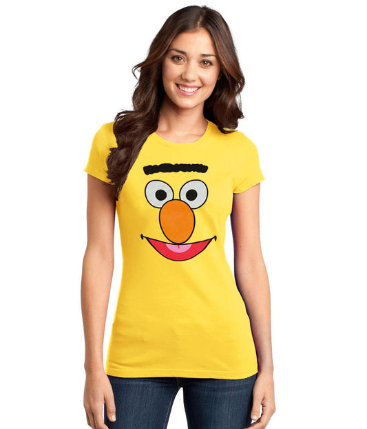 Sesame Street Bert Face Junior Women's T-Shirt
