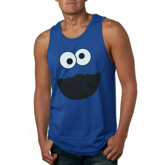 Cookie Monster Face Adult Tank Top