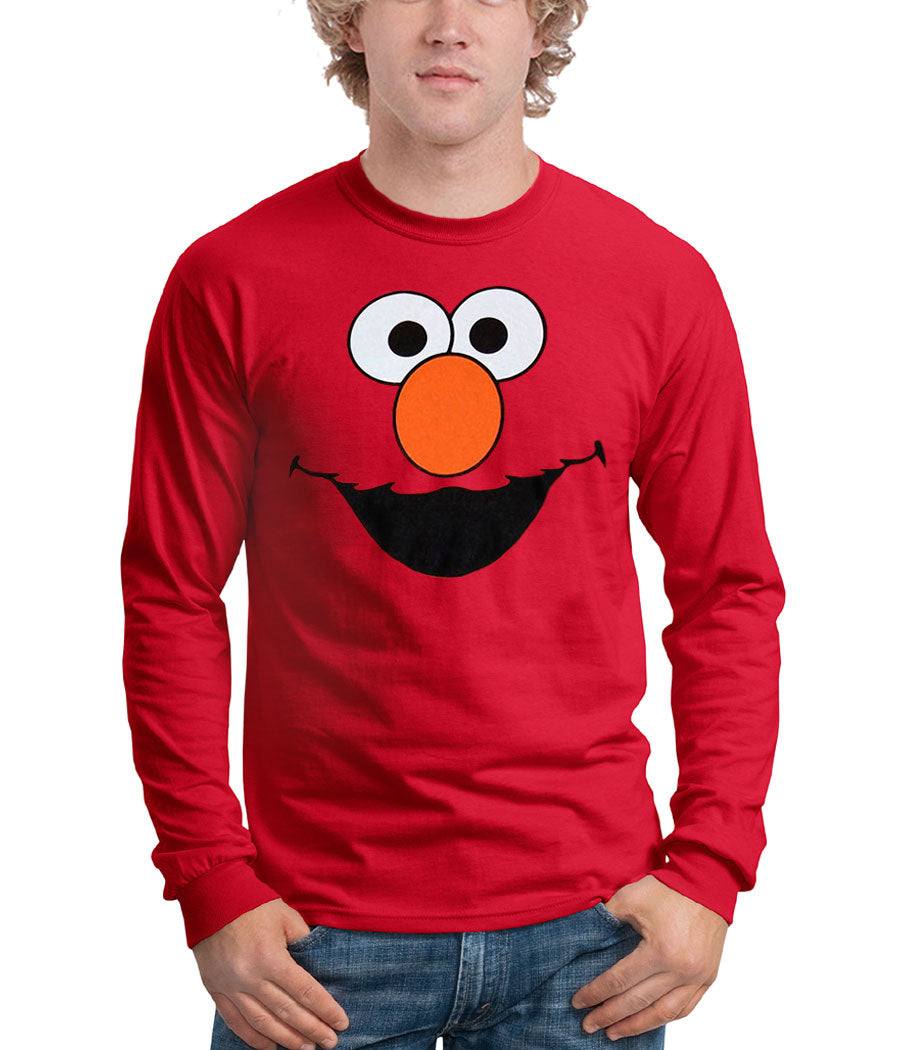 Sesame Street Elmo Face Long Sleeve T-Shirt