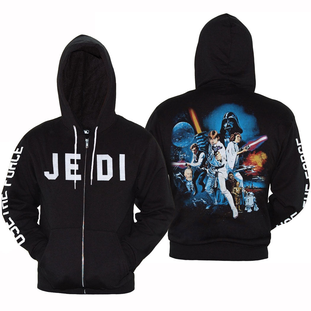 Star Wars Classic Jedi Saber Poster Hoodie