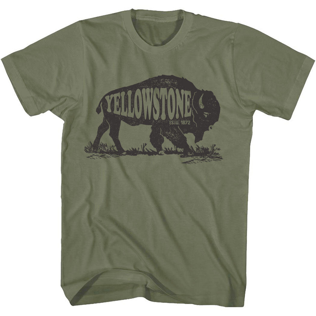 Yellowstone Est 1872 National Park Bison T-Shirt