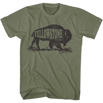 Yellowstone Est 1872 National Park Bison T-Shirt