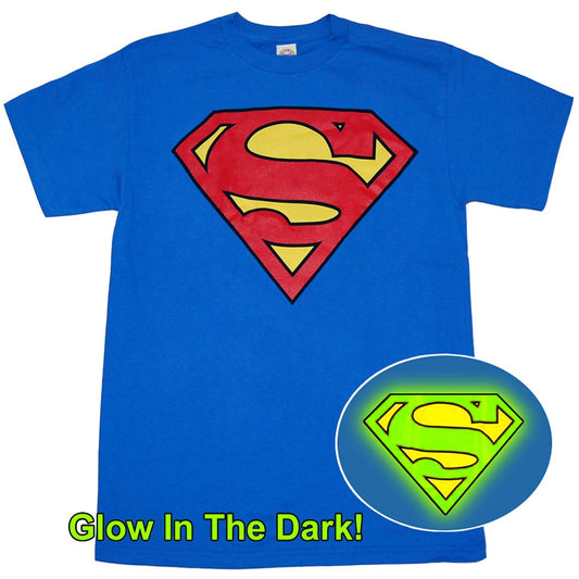 Superman Oversized Glow-In-The-Dark Logo T-Shirt