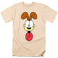 Garfield Odie Face Adult T-Shirt