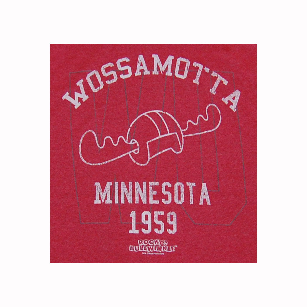 Rocky and Bullwinkle Wossamotta U Athletics T-Shirt