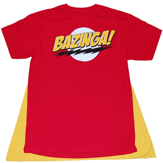 Big Bang Theory Red Bazinga Caped T-Shirt