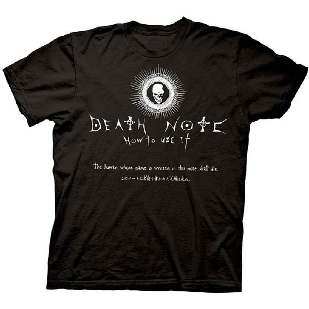 Death Note Notebook Instructions T-Shirt