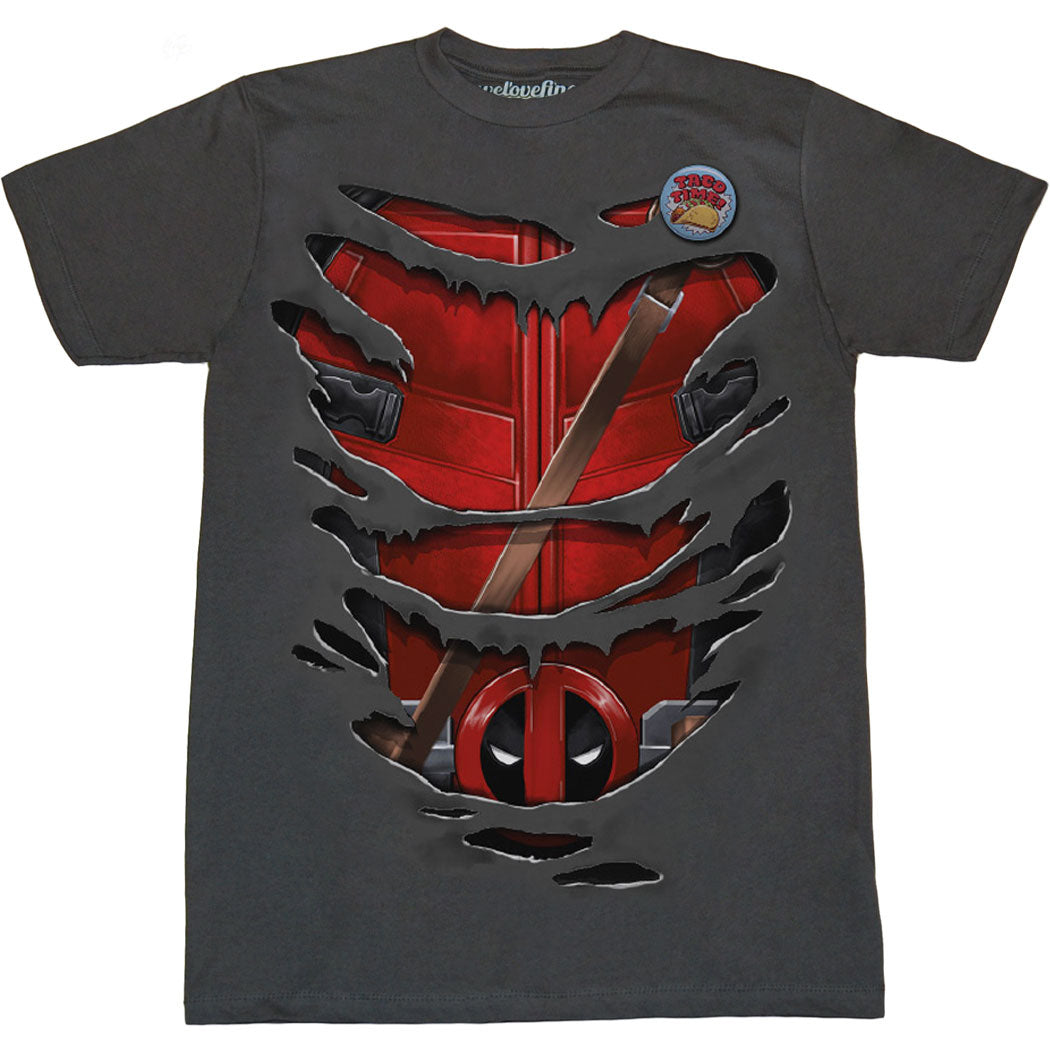 Deadpool Ripped Costume T-Shirt – AnimationShops