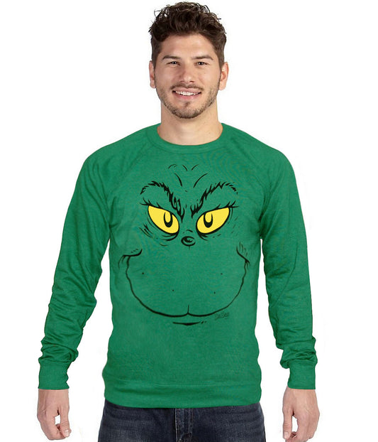 Dr. Seuss Grinch Face Sweatshirt