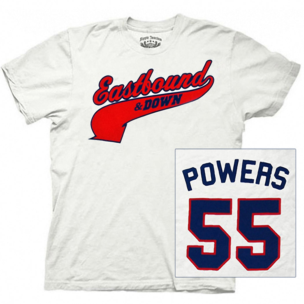 Eastbound & Down Charros Kenny Powers White Jersey Shirt