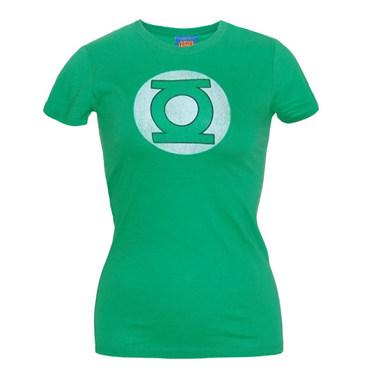 Green Lantern Distressed Symbol Junior Ladies T-Shirt