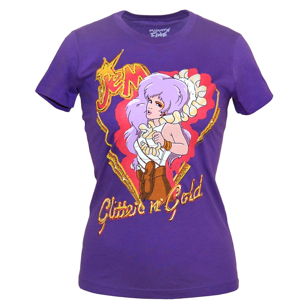 Jem Glitter and Gold Junior Ladies T-Shirt