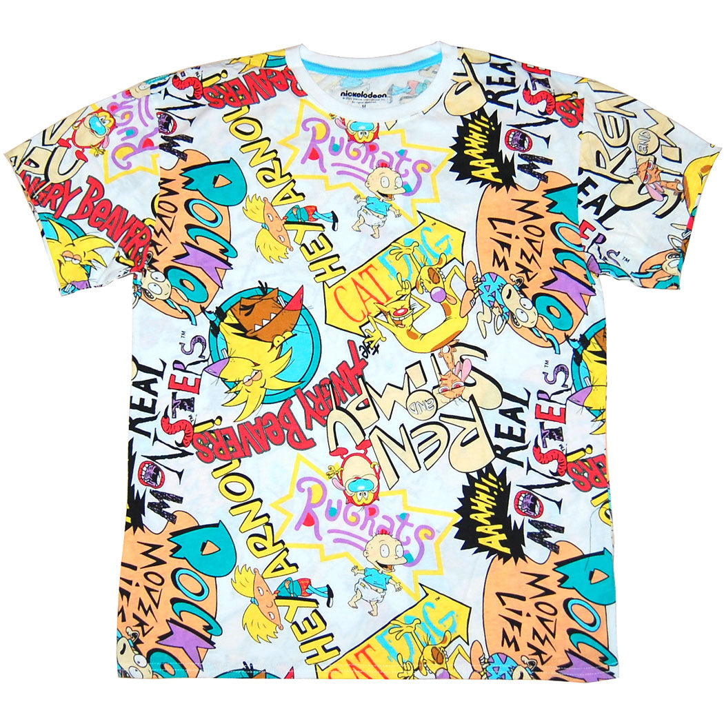 Nickelodeon Nicktoons 90's All Over Print T-Shirt