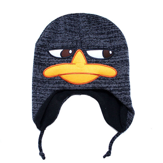 Phines and Ferb: Black  Agent P Laplander Beanie