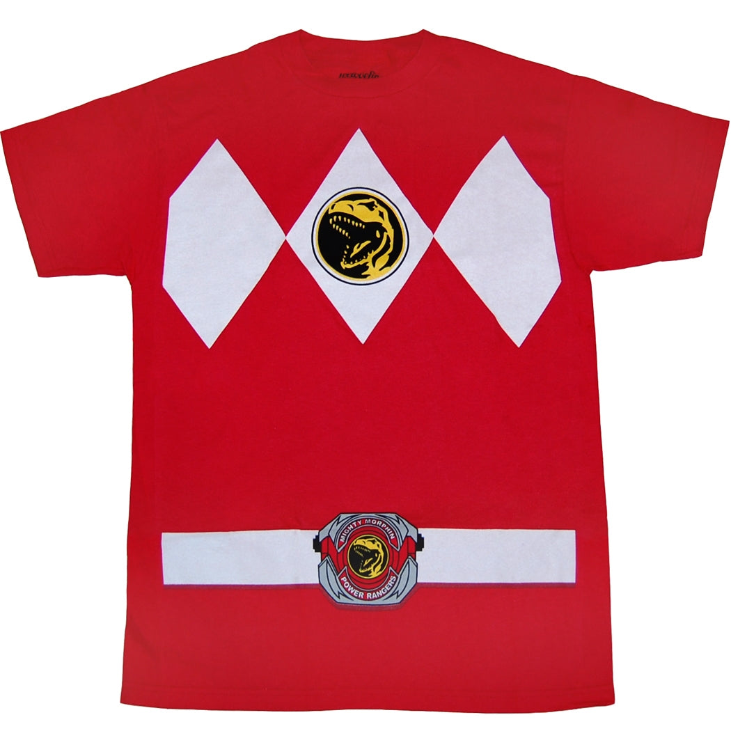Mighty Morphin Power Rangers Red Ranger Costume T-Shirt – AnimationShops