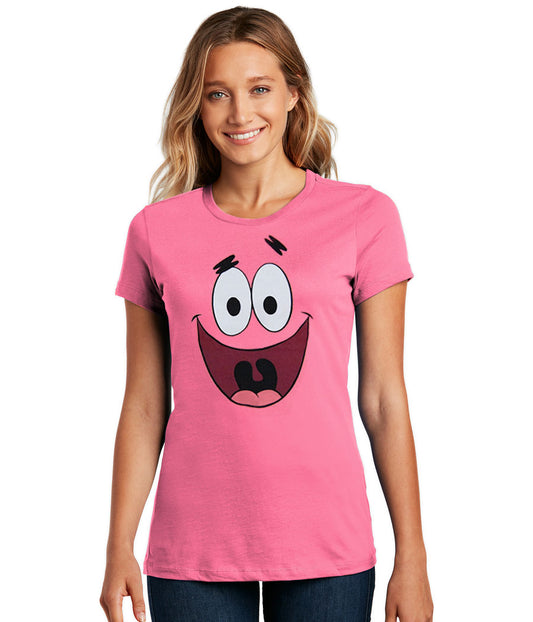 Patrick Star Face Junior Women's T-Shirt