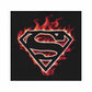 Superman Flaming Logo Adult T-Shirt