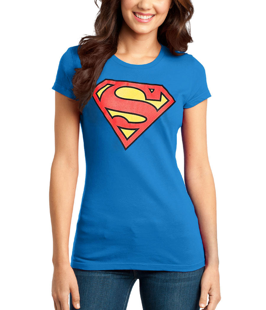 Superman Symbol Junior Ladies T-Shirt