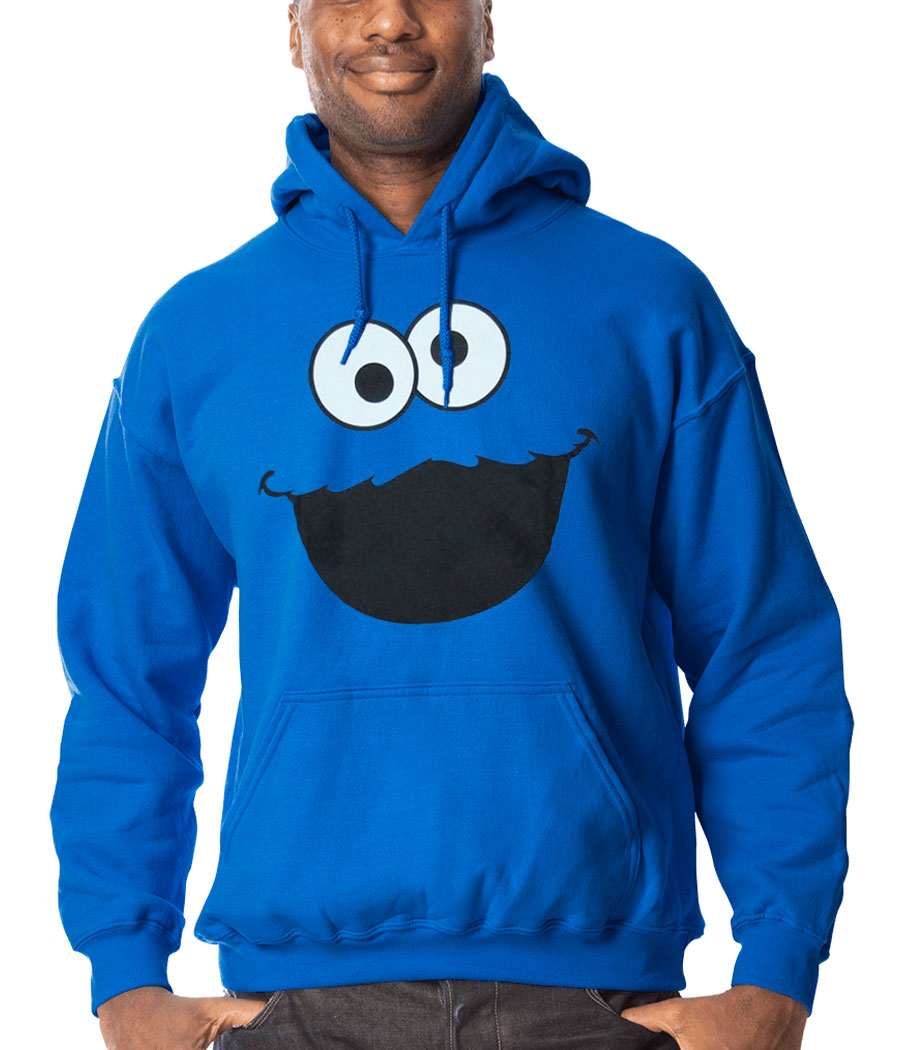 Cookie Monster Face Adult Hoodie