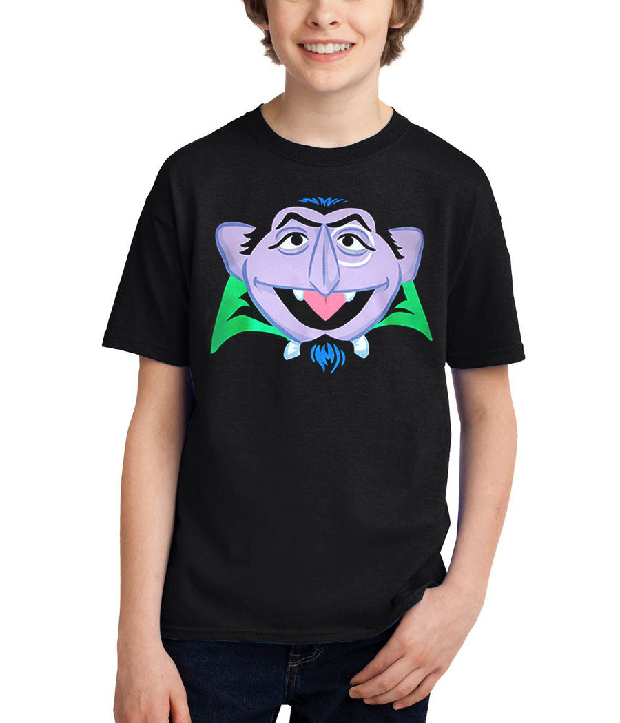 Count Von Count Face Youth Kids T-Shirt