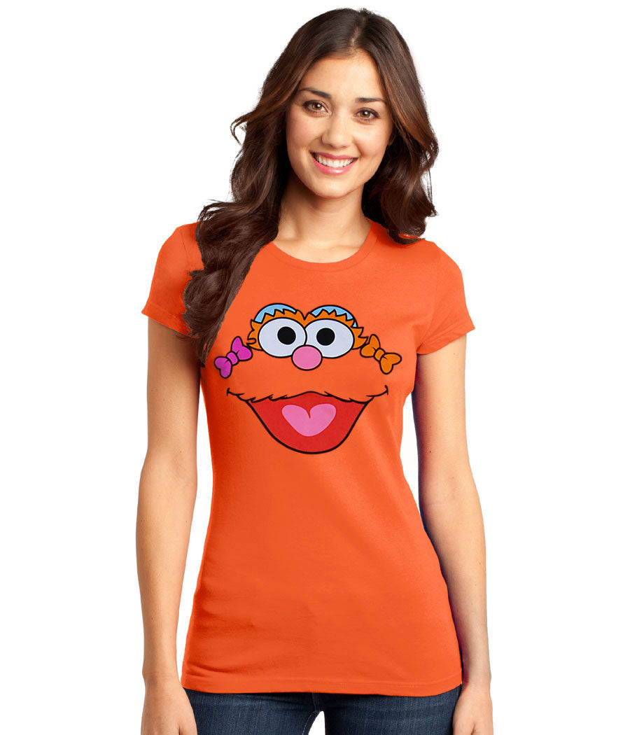 Sesame Street Zoe Face Junior Women's T-Shirt