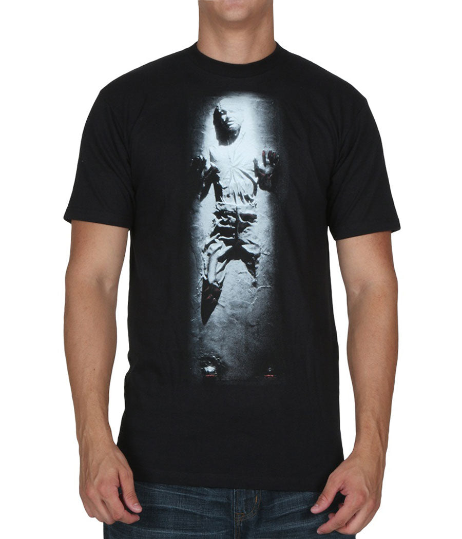 Star Wars T-Shirt Uomo Han Solo In Carbonite - Ufficiale, 100% Cotone, Nero