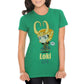 Marvel Loki Kawaii Kneel Ladies T-Shirt