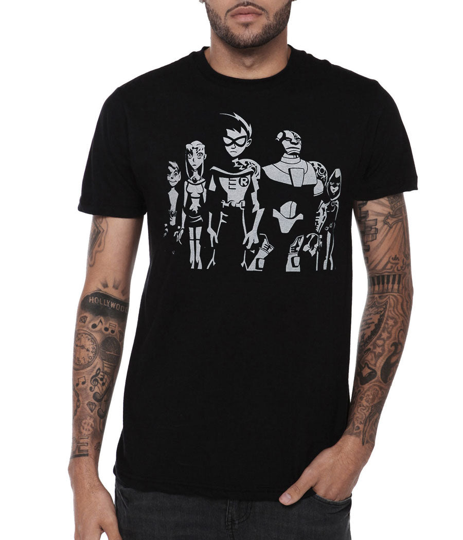 Teen Titans Monotone Group T-Shirt