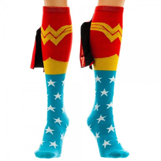 Wonder Woman Shiny Cape Knee High Socks