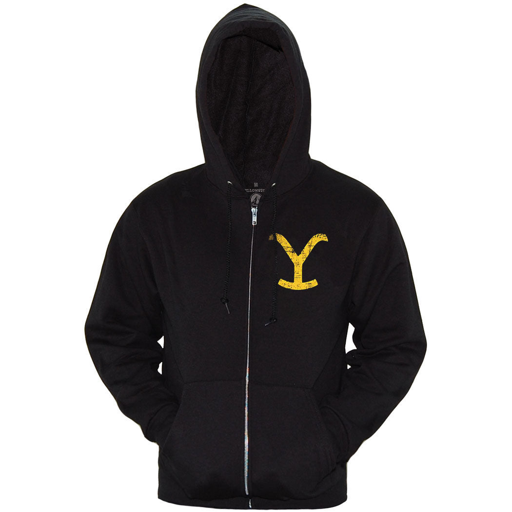 Yellowstone Dutton Ranch Logo Zip-Up Hoodie